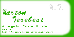 marton terebesi business card